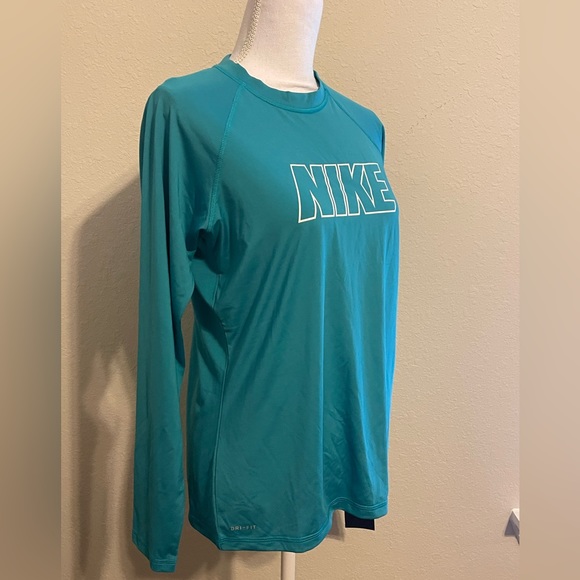 NWT, Nike Swim Tee, Women, Large, Aqua color. - Picture 2 of 5